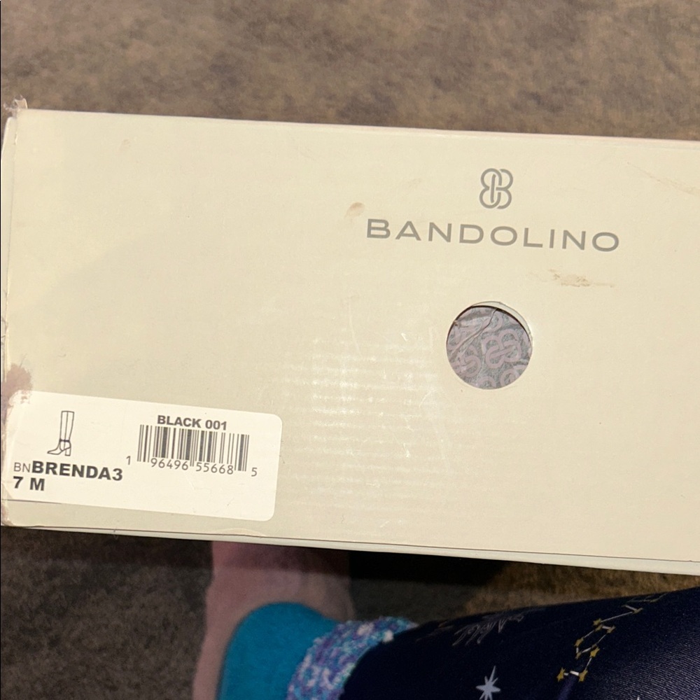 Bandolino Black Knee-High Leather Boots Size 7M- BRAND NEW WITH BOX INCLUDED - Picture 11 of 12
